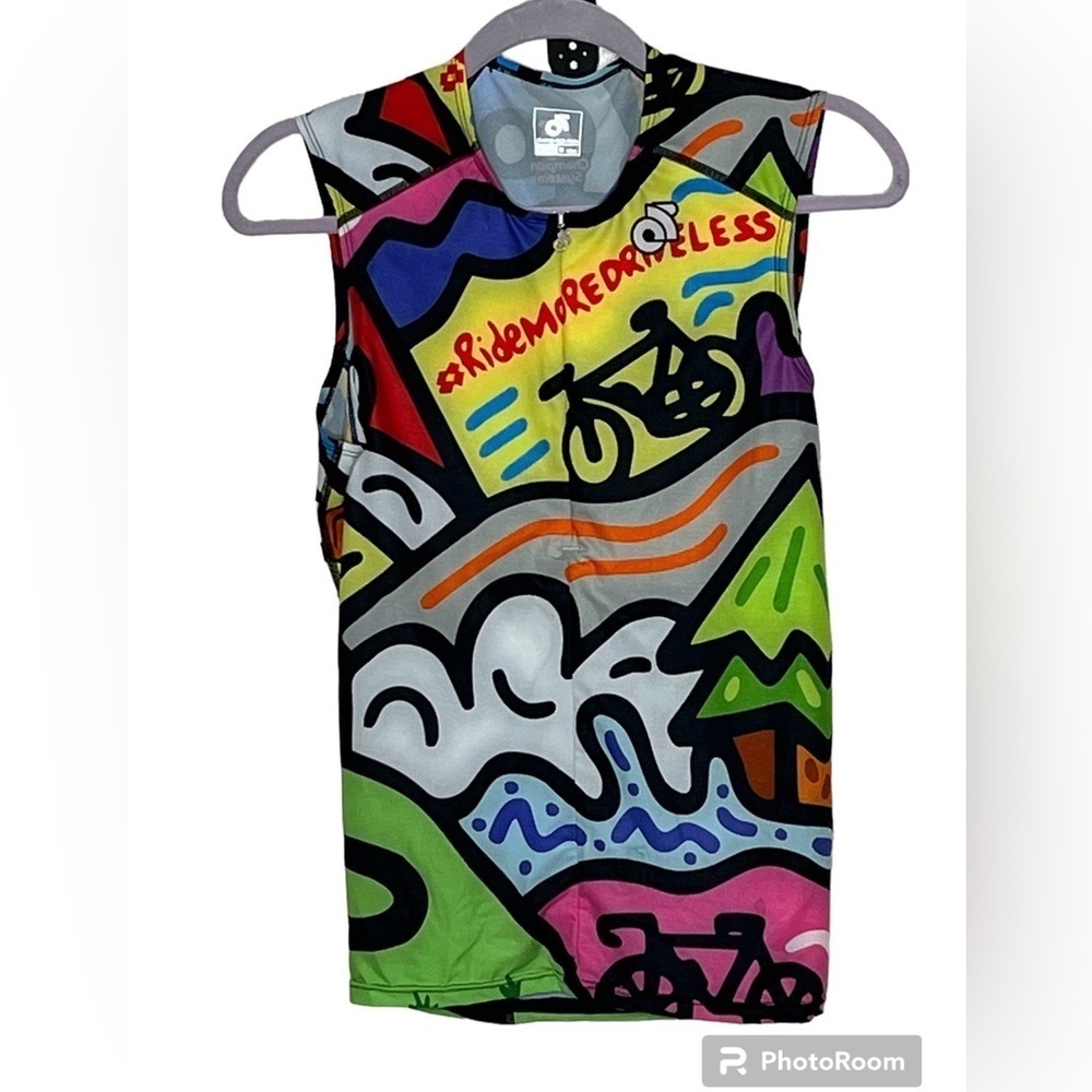 Colorful Graphic Bicycle Tank Top